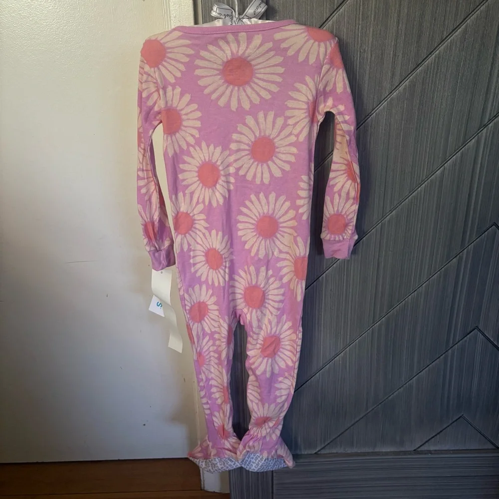 NWT Carter's One Piece Sunflower 100% Snug Fit Cotton Footie Pajamas Purple 24M